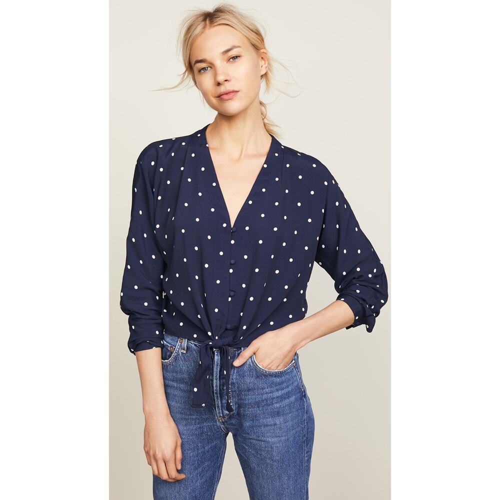 Rails Sloane Button Down Polka Dot Top Size M - image 1